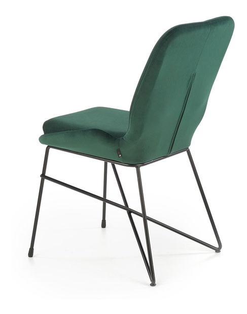 Jedálenská stolička Korsa (tmavozelená + čierna)