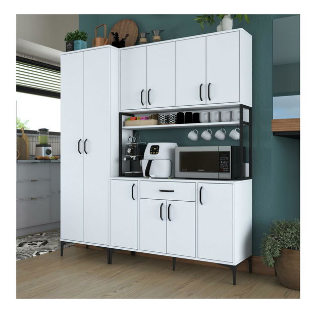 Konyhaszekrény szett Jenaretta 33 (fehér + fekete)