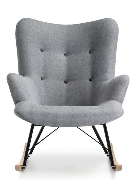 Hojdacie kreslo Laurentino (sivá + čierna)