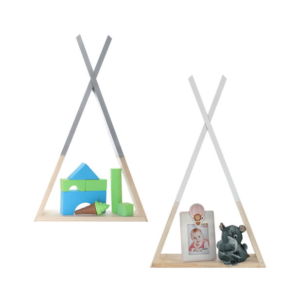 Raft pentru copii Cinderella (gri + natural)