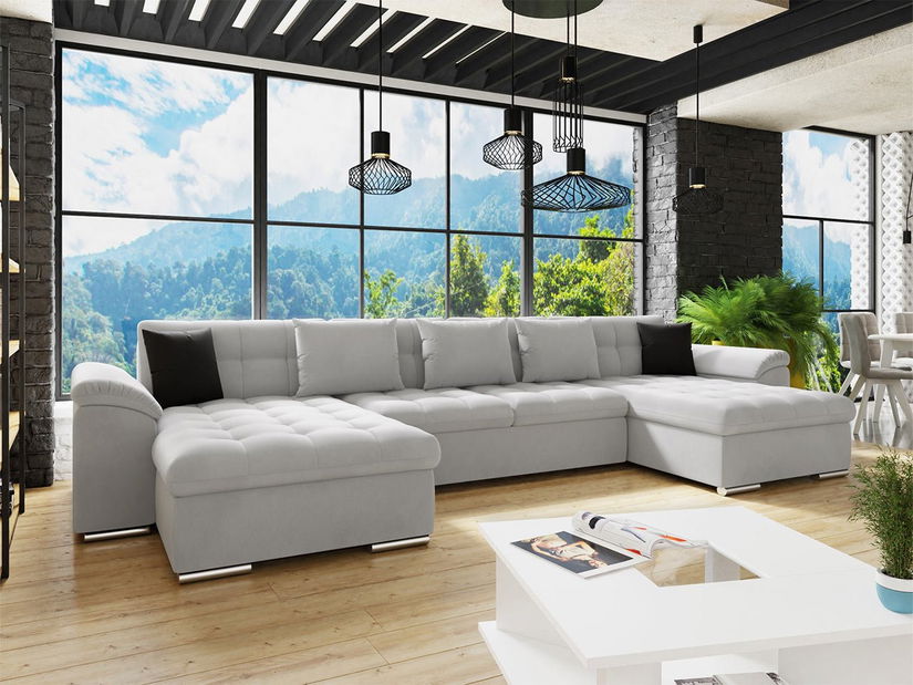 Kutna garnitura Wicenzota (siva + crna)