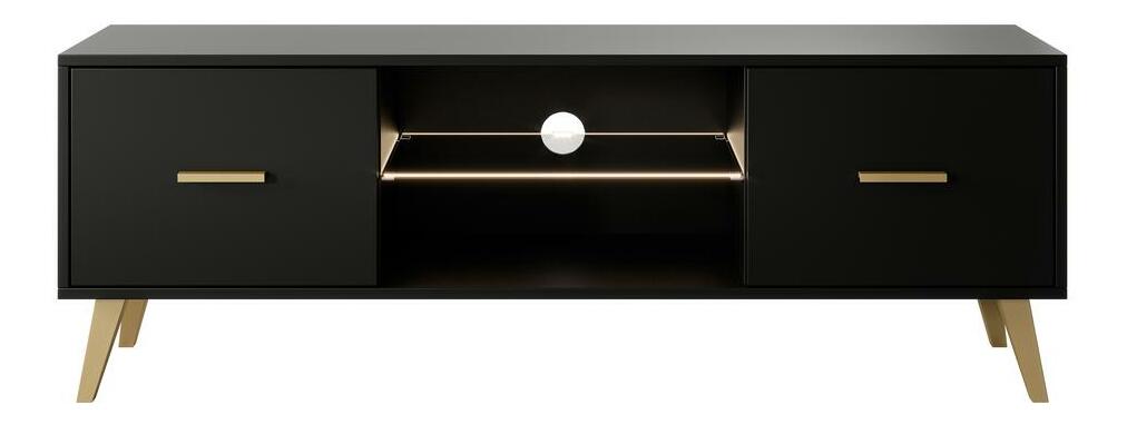 TV skrinka/stolík Savoi I (s osvetlením) (čierna)