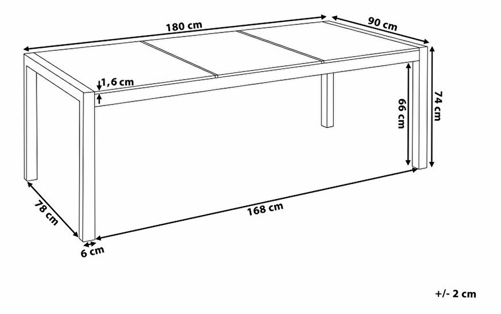 Set de masă pentru grădină Grosso (gri + grafit) (scaune gri) (pentru 6 persoane) (piatră)