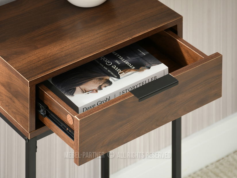 Konzolni stolić Norma S (orah + crna)