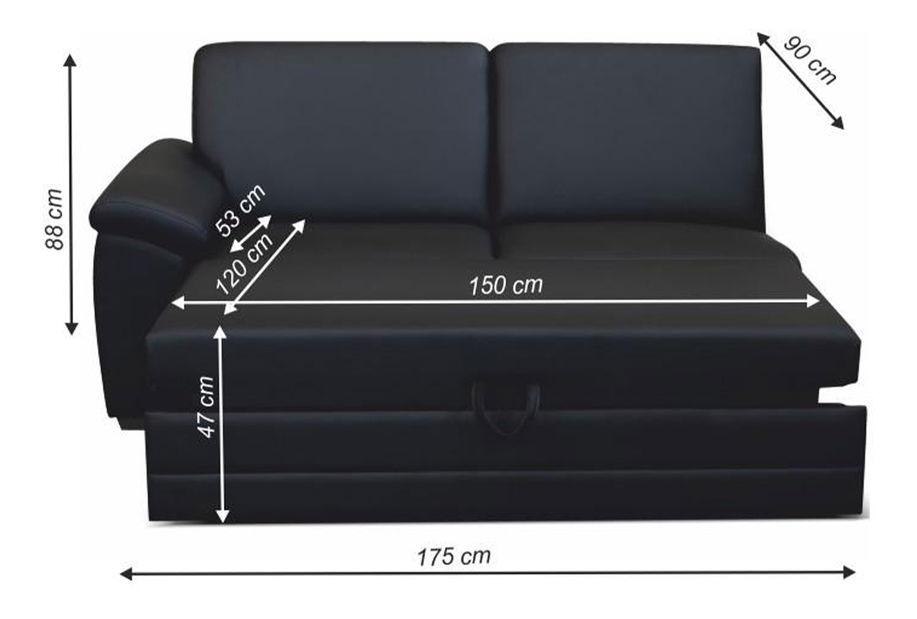 3Fotoliu extensibil 3 1B Bittary(negru) 