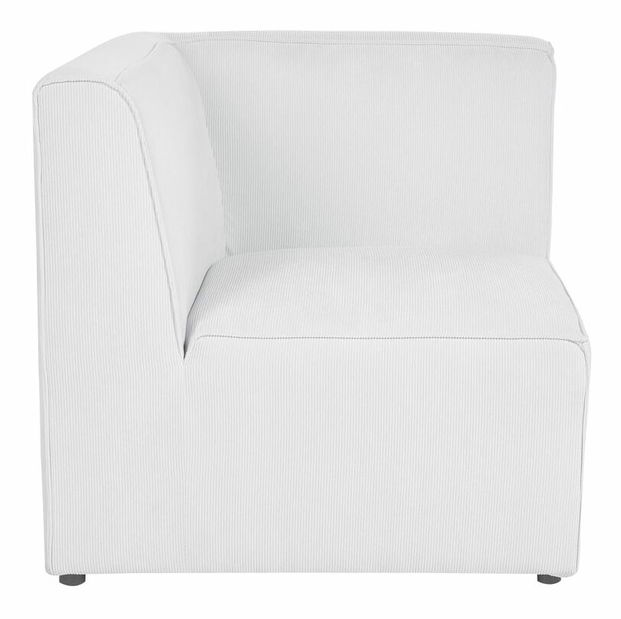 Rohová sedacia súprava s taburetkou Lemia (biela) (L)