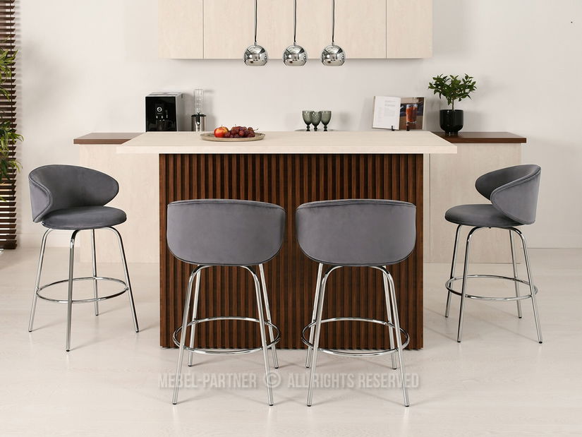 Stolica Jared (grafit + krom)