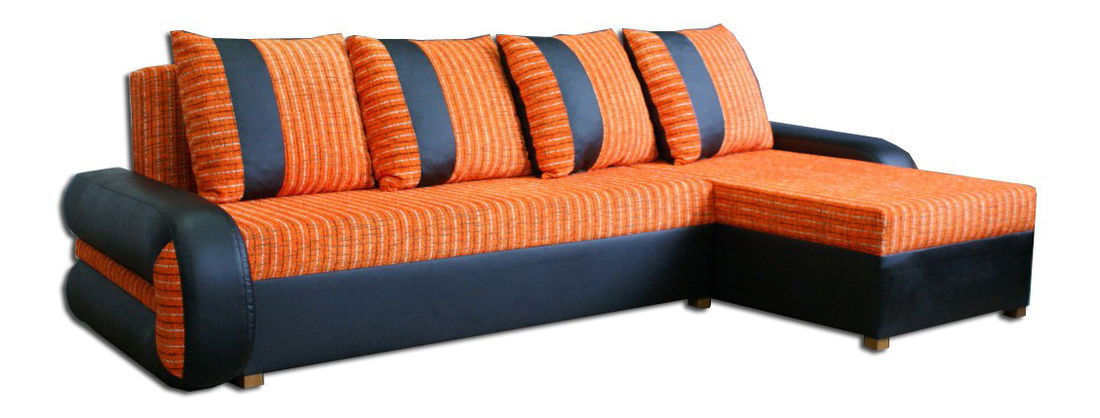 Rohová sedačka Tico oranžová (P) MOB-4357