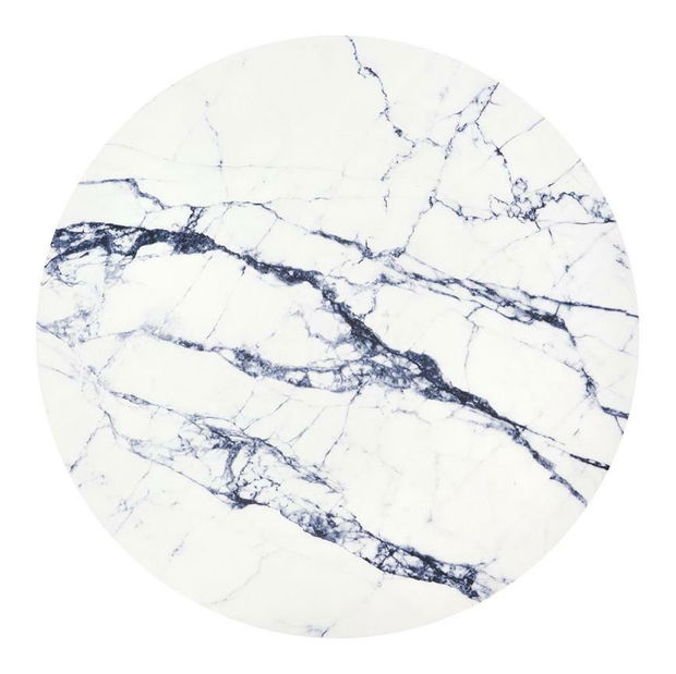 Stolić za kavu Halley (bijeli mramor + zlatna)