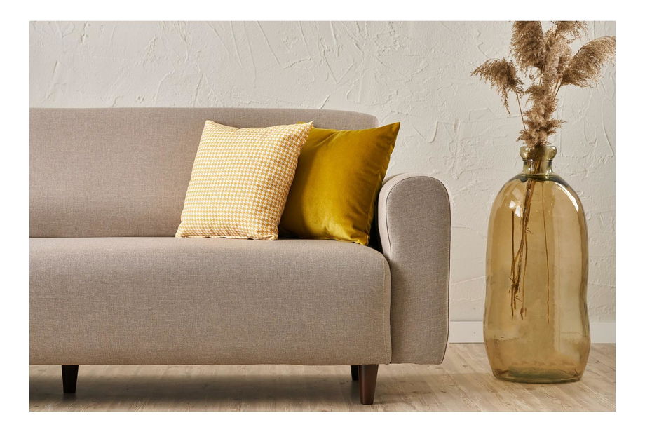 Canapea trei locuri Noyalepo L (Crem + Nuc)