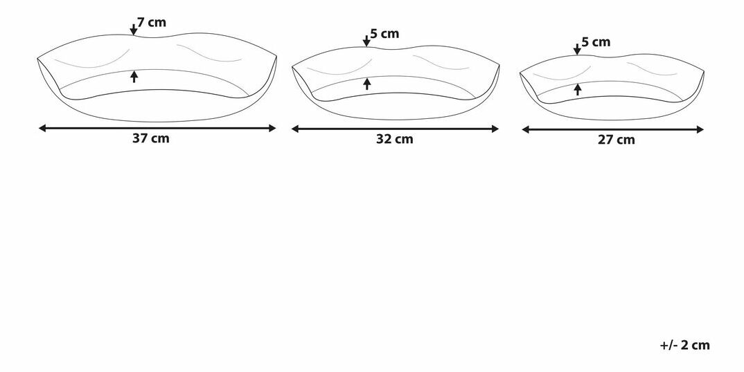 Set 3 ks podnosov Ulysses (zlatá) 