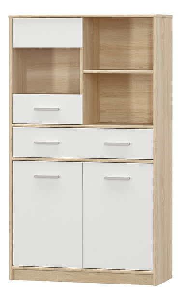 Vitrină Thornham 2D1W1S/80 (alb)