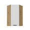 Horná rohová kuchynská skrinka Lucid 60x60 GN-108 1F (45° (korpus: dub artisan + front: mdf biela)