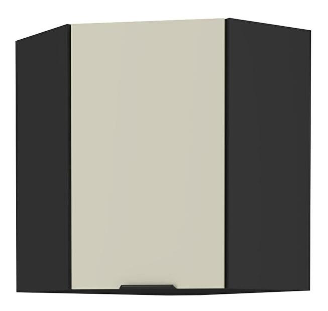 Horná rohová kuchynská skrinka Arikona 60x60 GN 72 1F (kašmír + čierna) 