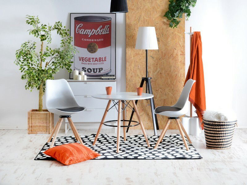 Stolička Large Otoc (biela + čierna)