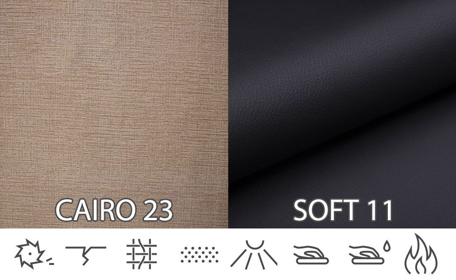 Rohová sedačka Madlyn (béžová + tmavohnedá) (P)