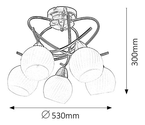 Mennyezeti lámpa Evangeline 7120 (antik bronz)