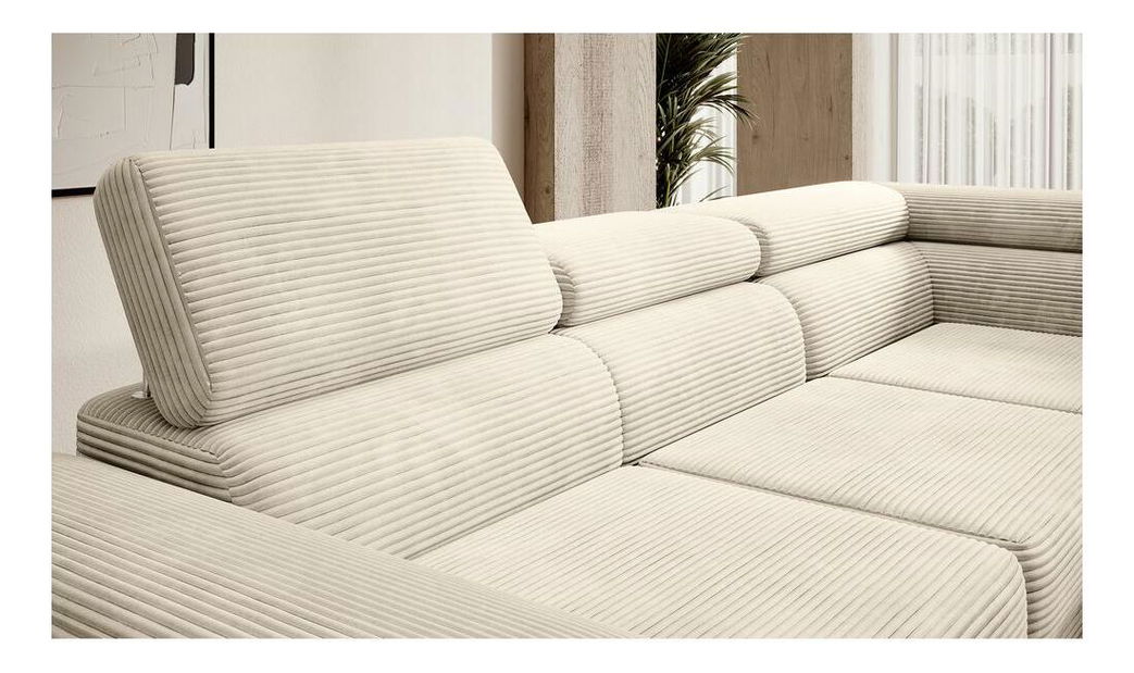 Colțar Stiletto (D) (bej deschis + argintiu)