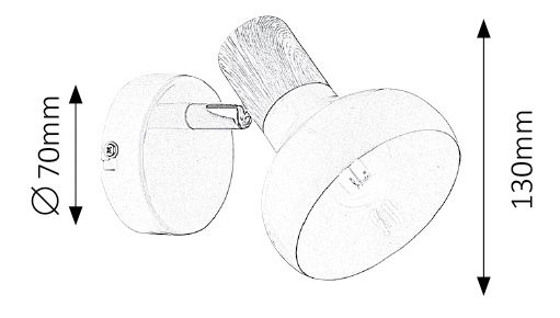 Bodové svietidlo Holly 5943 (biela + buk)