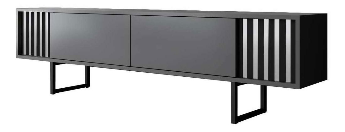TV asztal/szekrény Chromonise (antracit + fekete)