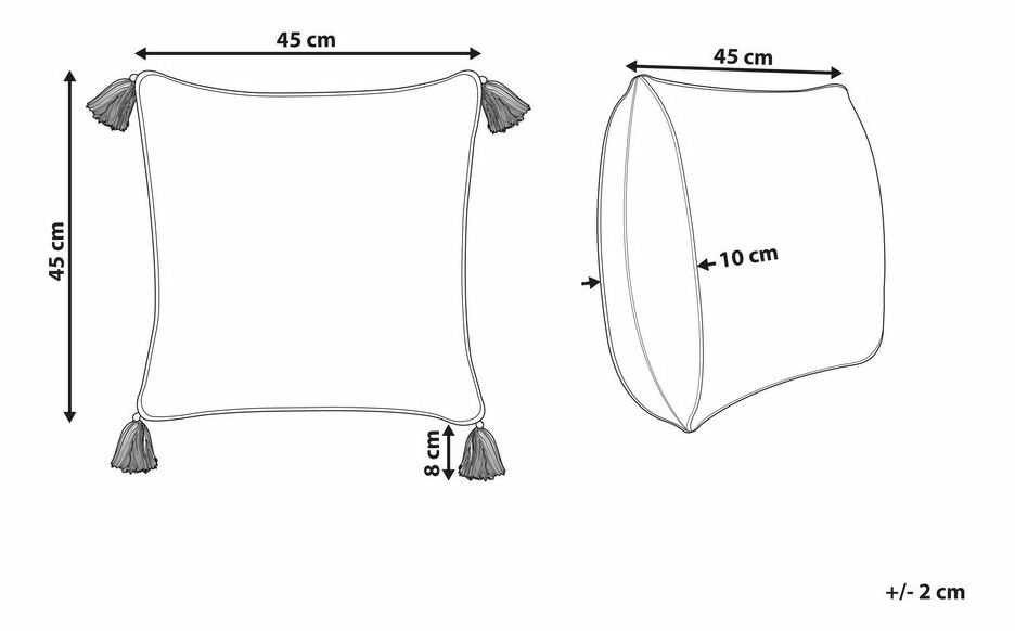Ukrasni jastuk 45 x 45 cm Setos (više boja)