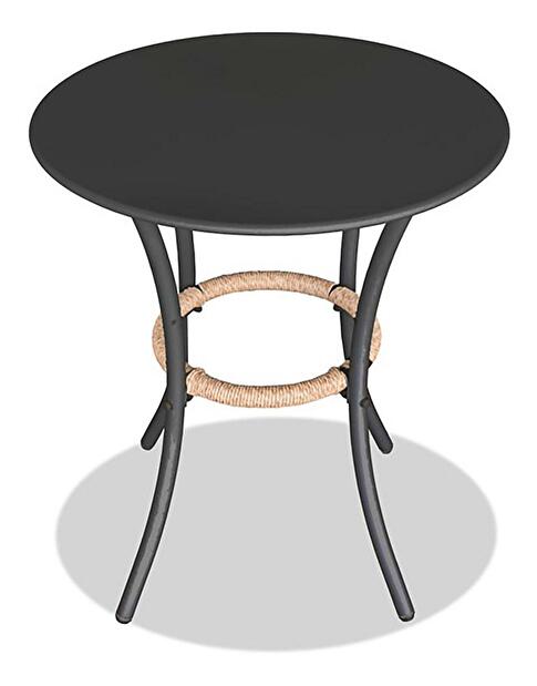Set mobilier de grădină Abril (natural + antracit) (pentru 2 persoane)