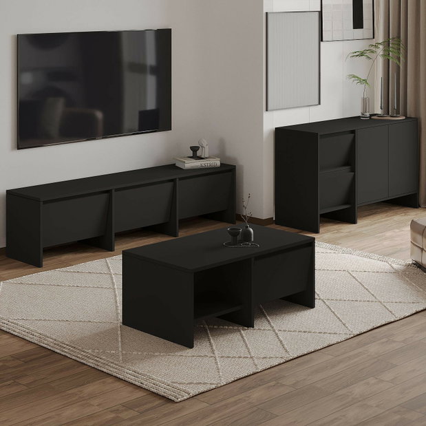 Mobilier pentru living Larisso 2 (negru)