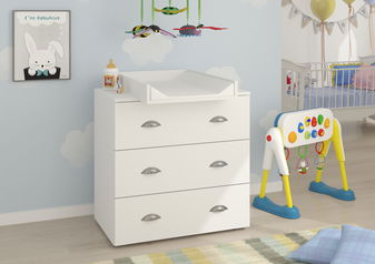 Comodă cu masă de înfășat Milla (Alb)