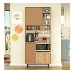 Polcos szekrény Rebutia 6 (tölgy + tégla)