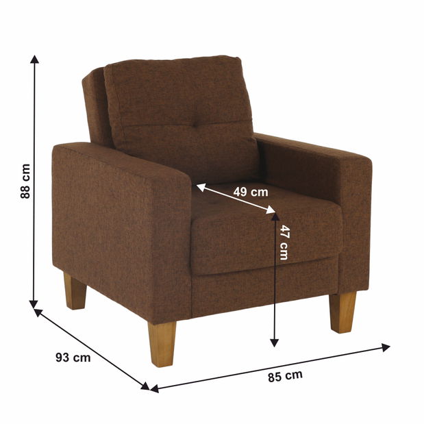 Naslonjač Krella (smeđa)