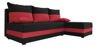 Colțar Harmony L (Negru + Roșu) (D)