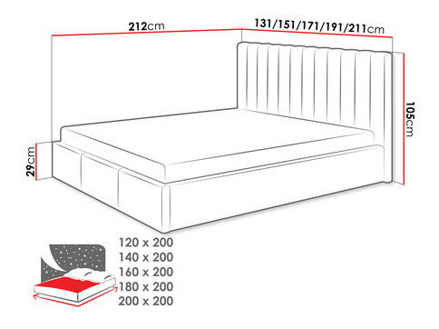 Jednostruki krevet 120 cm Newarona (bež)