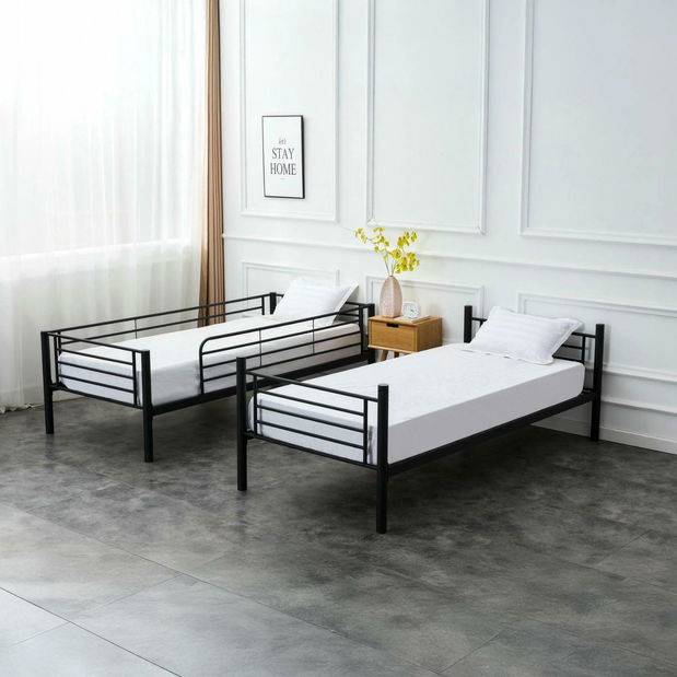 Dječji krevet na kat 90 cm Riverside (crna) (s podnicom)