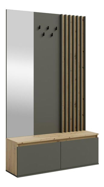 Előszoba szett Derros 2 (grafit + artisan tölgy)