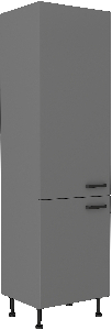 Konyhai élelmiszeres szekrény a hűtőhöz Nesia 60 LO-215 2F (Antracit)