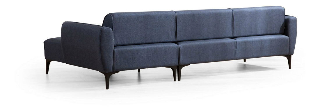 Rohová sedačka Belasemma (P) (modrá + čierna)