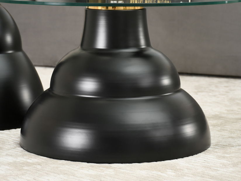 Konferenčný stolík Ofendi (priehľadné + čierna)