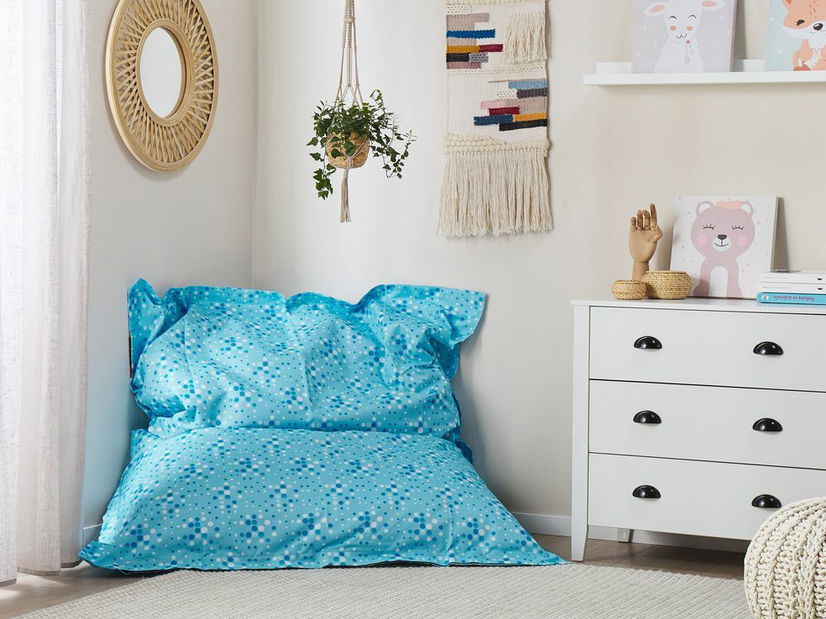 Babzsák huzat 140 x 180 cm Fiamma (világoskék pöttyökkel)