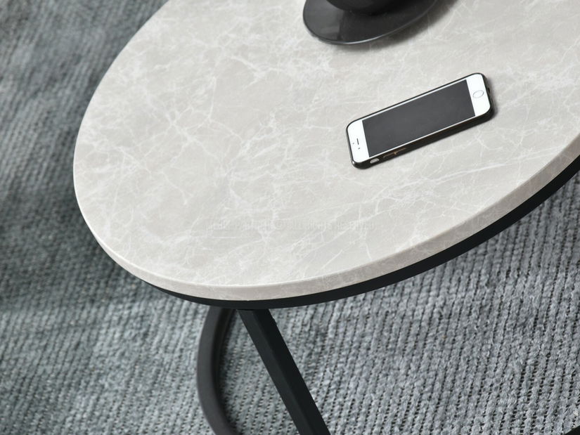 Măsuță de cafea Kolja Stolik S (gri + negru)