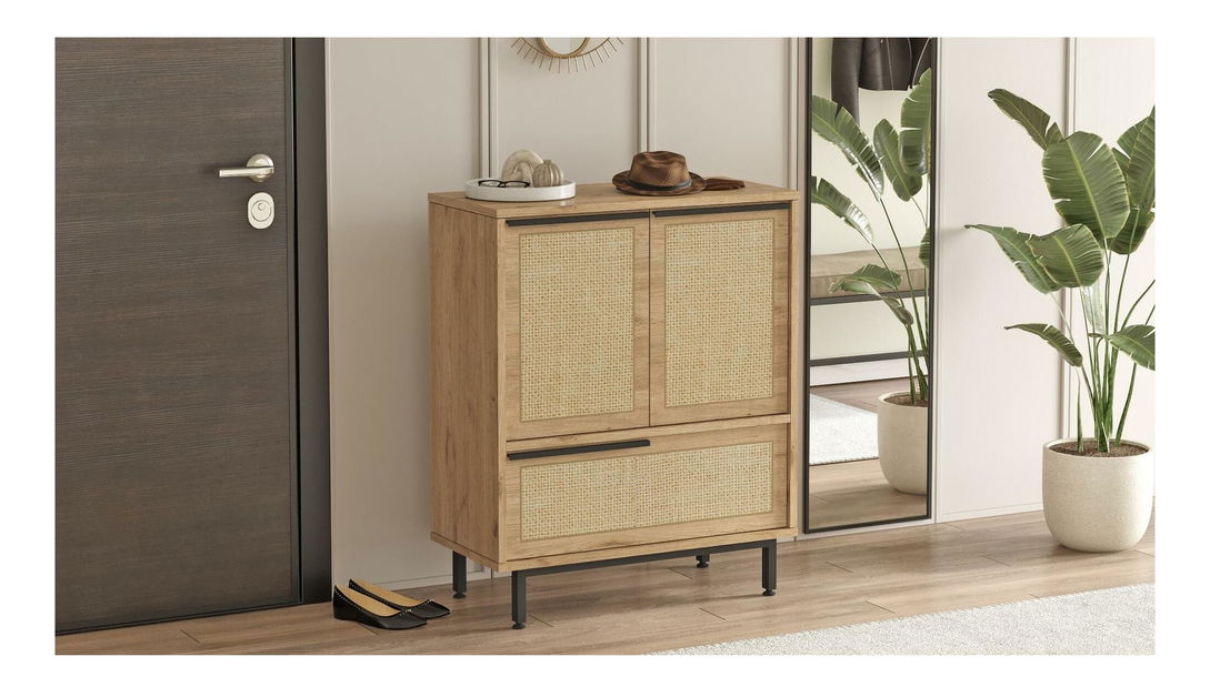 Dulap pentru pantofi Otto 8 (nuc + stejar)