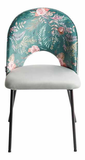 Set 2 ks. jedálenských stoličiek CAVEL (látka) (zelená)