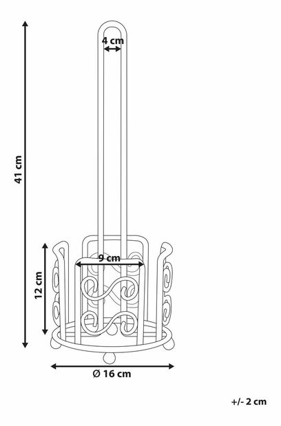 Stojan na toaletný papier Manza (čierna)