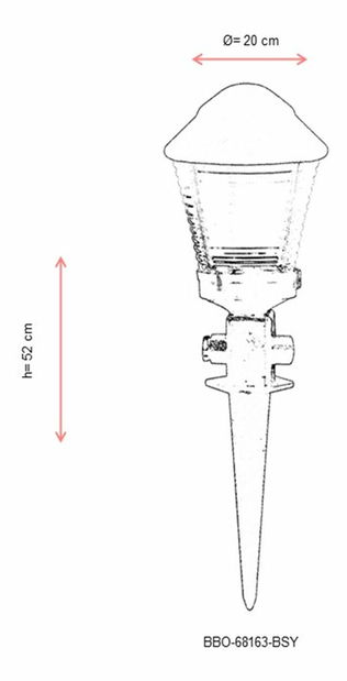 Kültéri fali lámpa Warren (fekete)
