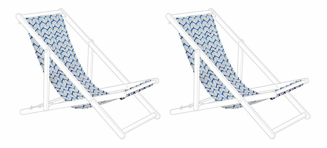 Súprava 2 poťahov na záhradné lehátko Antio (modrá)