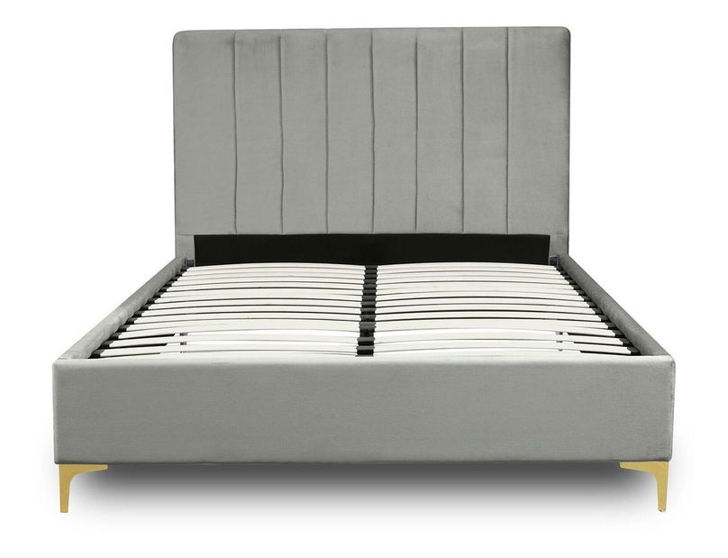 Bračni krevet 140 cm Malasia (siva) (s podnicom)