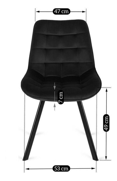 Scaun sufragerie Roprodocun (negru) 