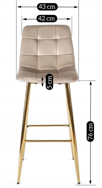 Jedálenská stolička Abisales (krémová) 