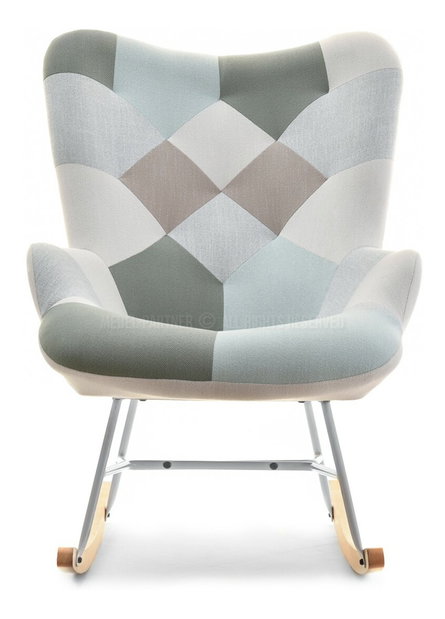 Fotel Sibyla (patchwork + fehér + bükk)