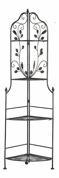 Záhradný regál SIRONO (čierna)