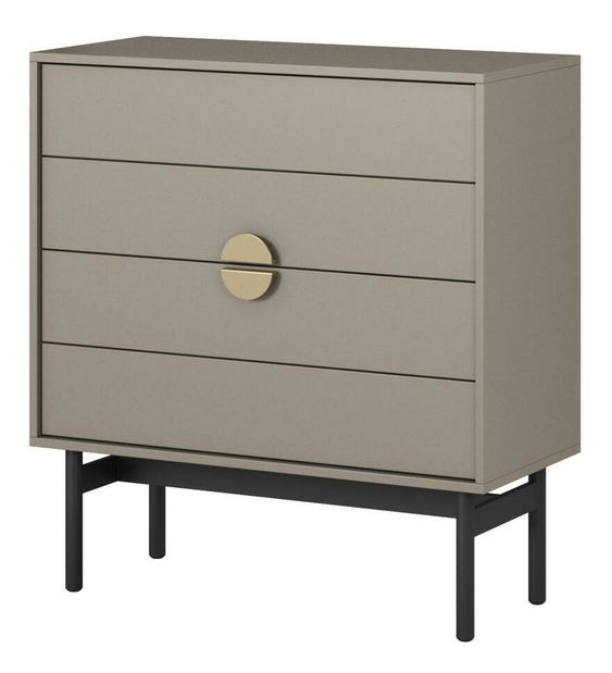 Komód Stellia S4 (cappuccino + fekete)